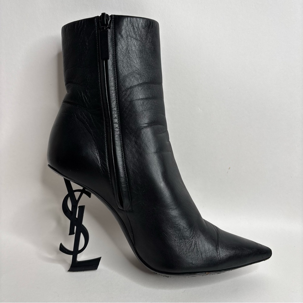 Yves SAINT LAURENT Opyum 110 YSL Heeled Boots Black size 37 - Picture 10 of 17